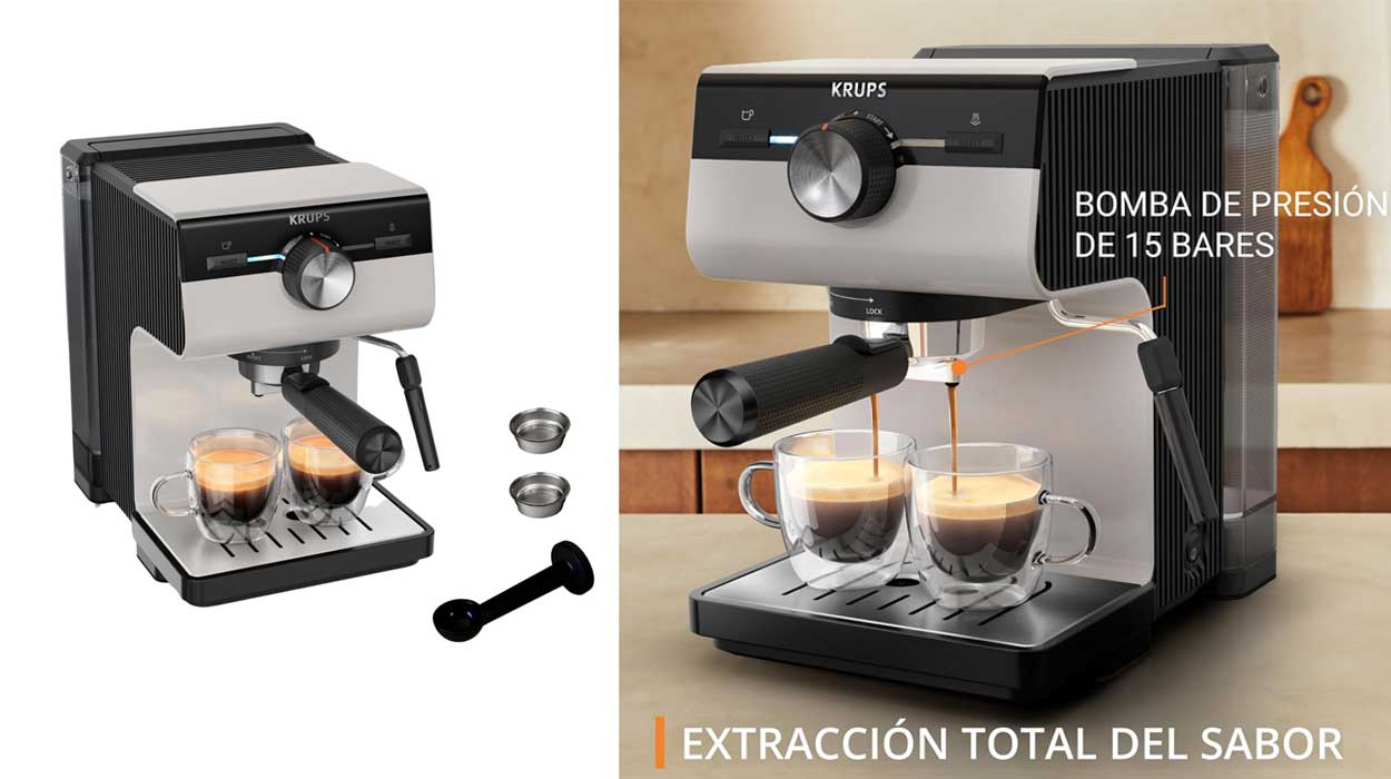 Chollo Cafetera manual espresso Krups Authentic por sólo 99,99€ con envío gratis (-23%)