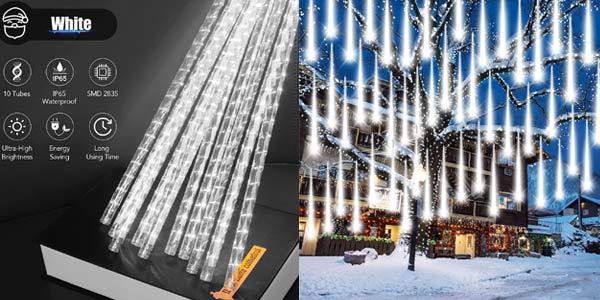 Chollo Set x480 Luces LED de Navidad Auinsky efecto lluvia por sólo 19,99€ (57% de descuento)