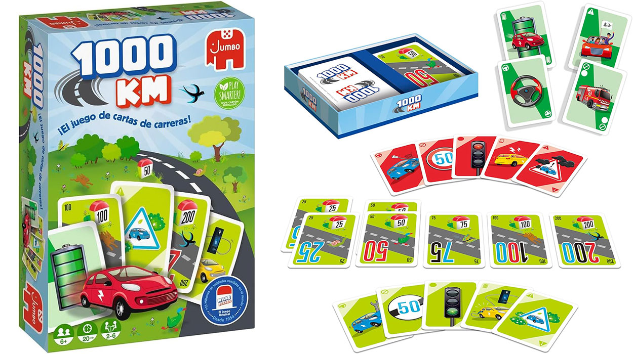 Chollo Juego de cartas familiar Jumbo 1000 KM por sólo 9,27€ (-48%)