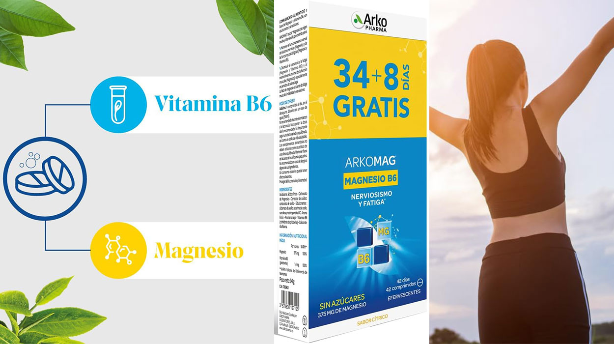 Chollo Magnesio Arkopharma con Vitamina B6 de 42 comprimidos por sólo 8,69€ (-16%)