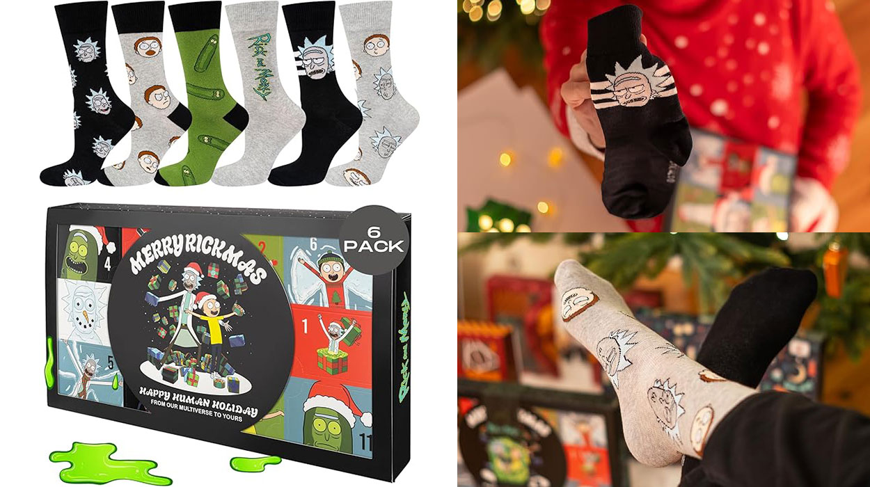 Viaja por el Multiverso con estilo con este pack de 6 pares de calcetines de Rick And Morty ideal para regalo