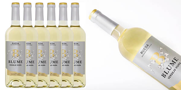 Chollo Pack x6 botellas de vino blanco Blume Viura Verdejo de 750 ml por solo 22,74€ (22% de descuento)