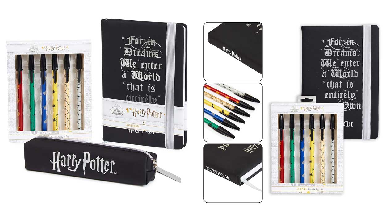 Chollo Set de papelería Harry Potter con bolígrafos, estuche y cuaderno por sólo 14,62€ (-35%)