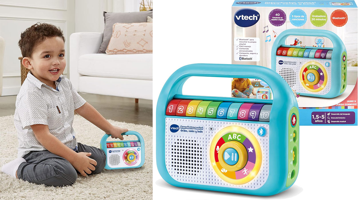 Chollo Reproductor musical infantil VTech Graba, canta y baila con Bluetooth por sólo 29,99€ con envío gratis (-30%)