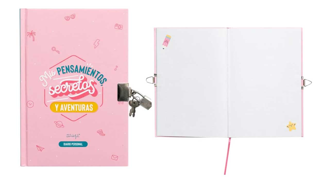 Chollo Diario con candado Mr.Wonderful “Mis Pensamientos Secretos y Aventuras” por sólo 7,99€ (-30%)