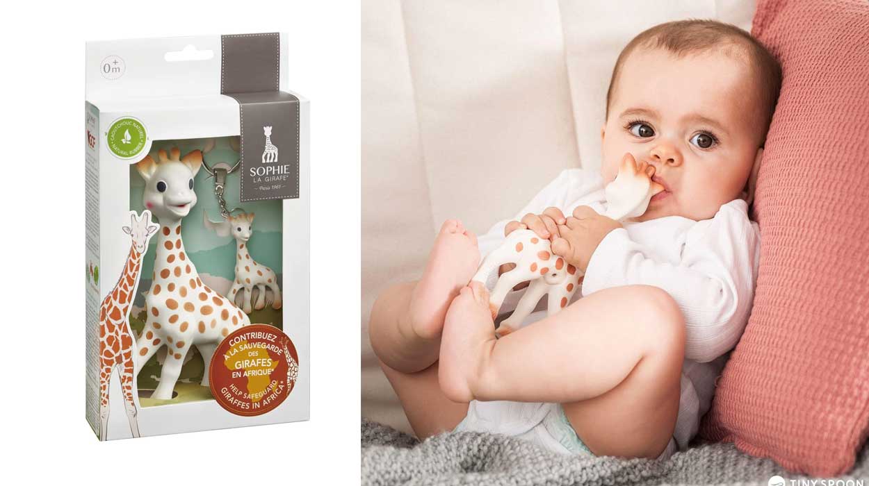 Chollo Juguete Sophie La Girafe para recién nacidos con llavero de regalo por sólo 13,71€ (22% de descuento)