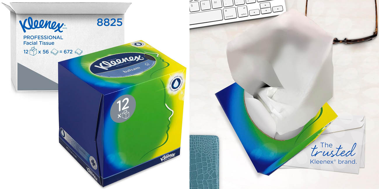 Chollo Pack 12x cajas de pañuelos de papel Kleenex Balsam por sólo 26,28€ (-29%)