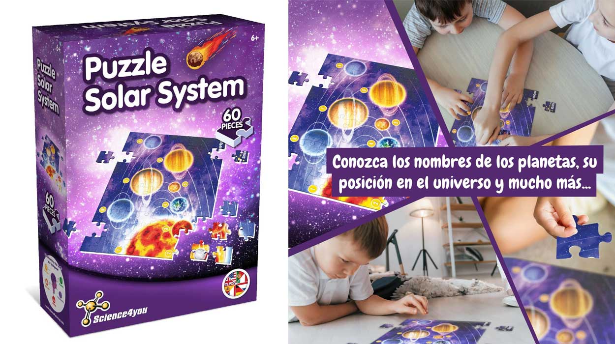 Chollo Puzle del sistema solar Science4you de 60 piezas para niños por sólo 5,99€ (-40%)