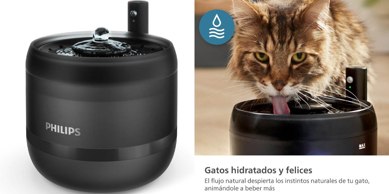 Chollo Fuente de agua Philips Pet Series para gatos por sólo 29,99€ con envío gratis (-33%)