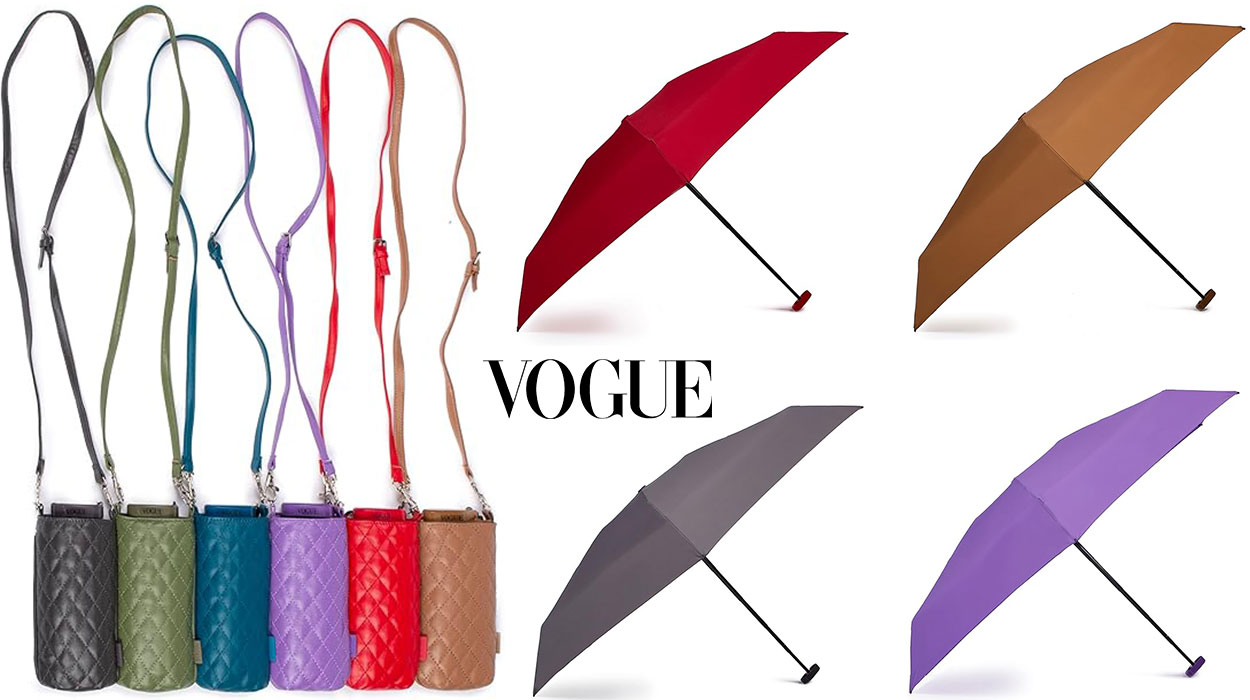 Elegancia a prueba de lluvia con este paraguas Vogue ligero, compacto y chic. ¡Baratísimo!