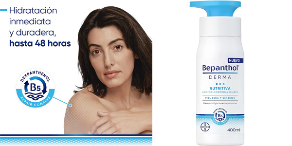 Chollo Loción corporal Bepanthol Derma Nutritiva piel seca y sensible por sólo 10€ (47% de descuento)