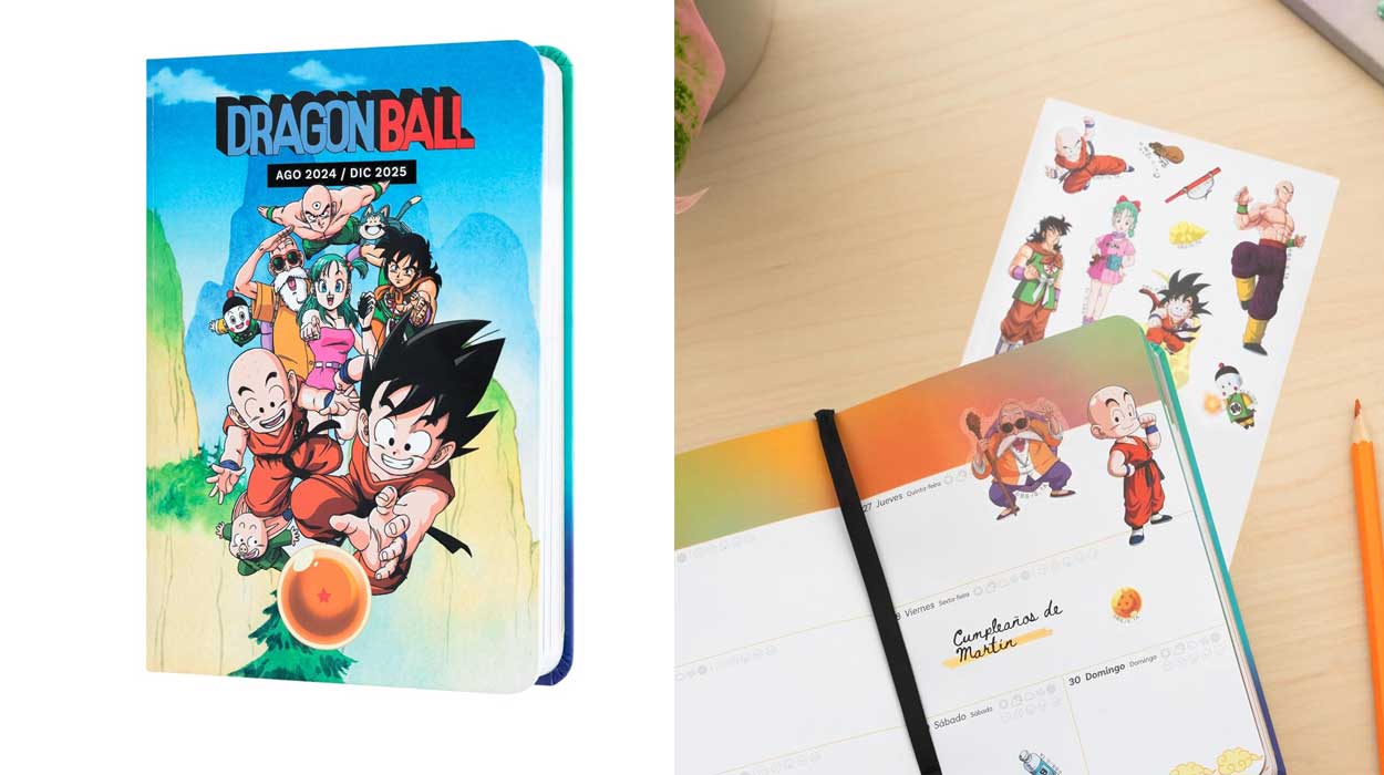 Tus peques van a alucinar con esta agenda escolar 2025 de Dragon Ball con láminas y pegatinas ¡Es baratísima!