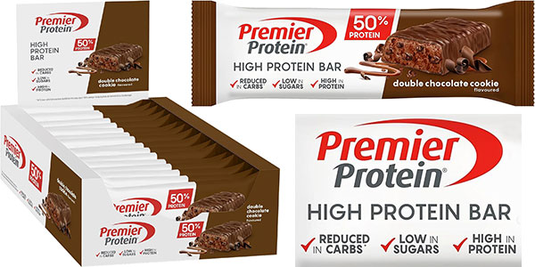 Chollo Pack de 16 Barras de proteínas Premier Protein Double Chocolate Cookie por sólo 14,99€ (-15%)