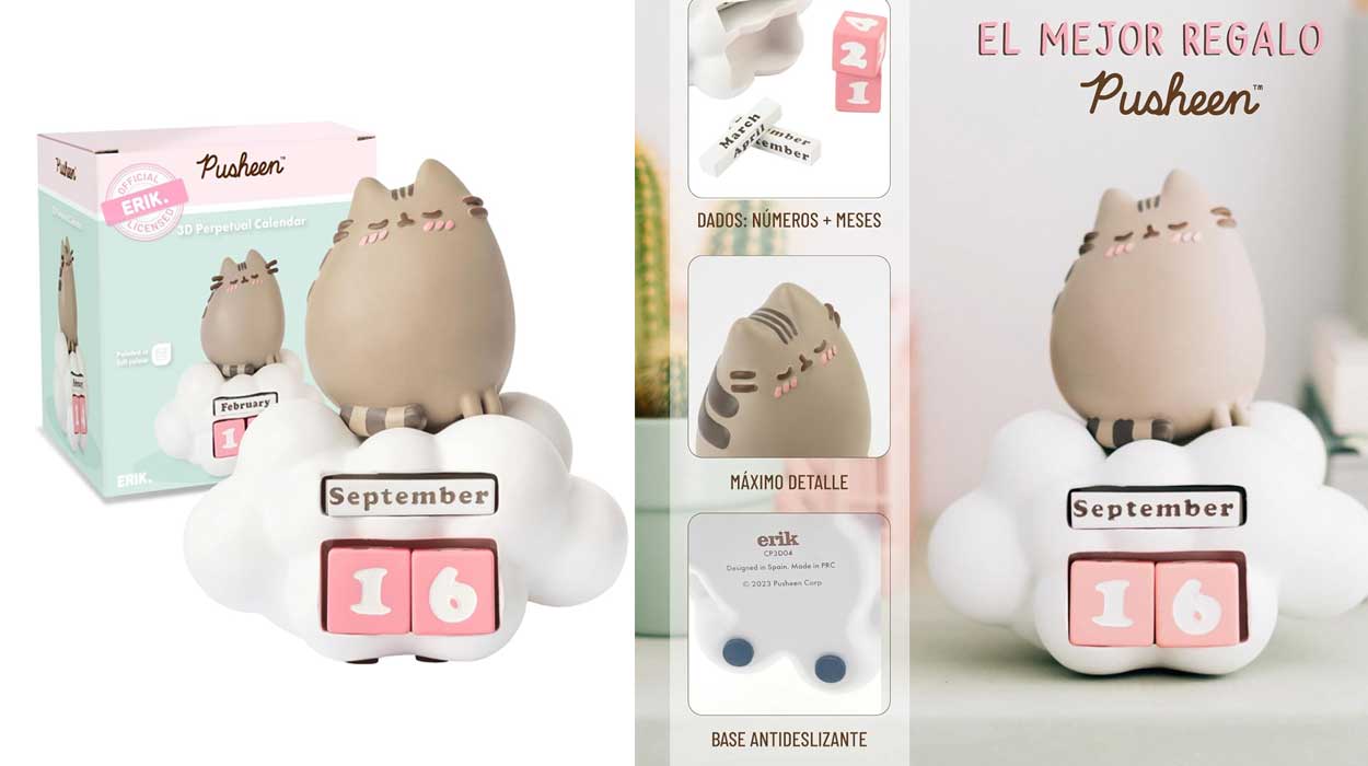 Decora el escritorio de tus peques (o el tuyo) con este calendario perpetuo de Pusheen rebajado a mitad de precio