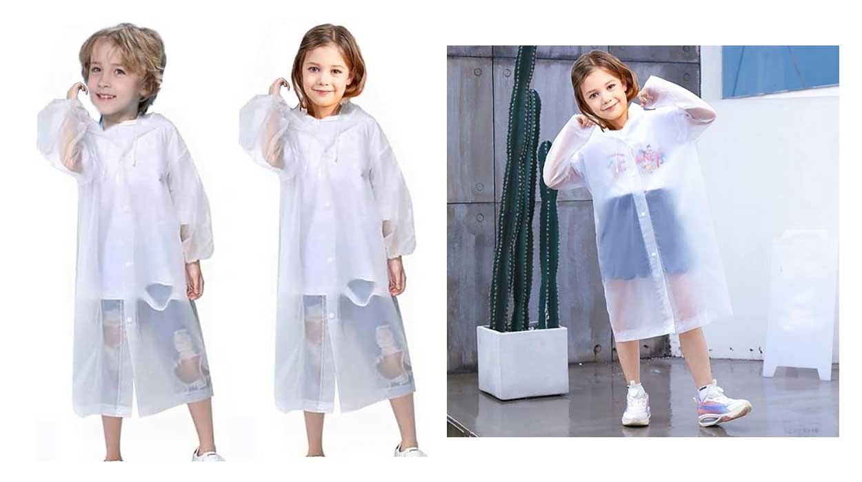 Chollo Pack x2 ponchos de lluvia impermeables para niños por sólo 8,79€ (-32%)