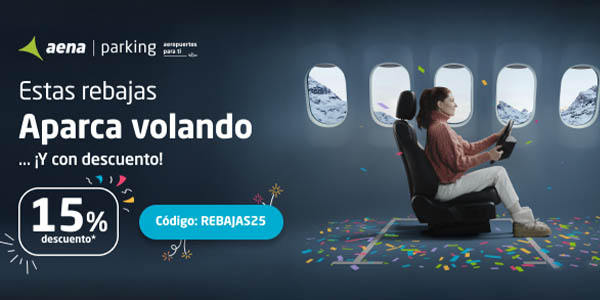 15% de descuento en el parking de aeropuertos AENA con este código promocional