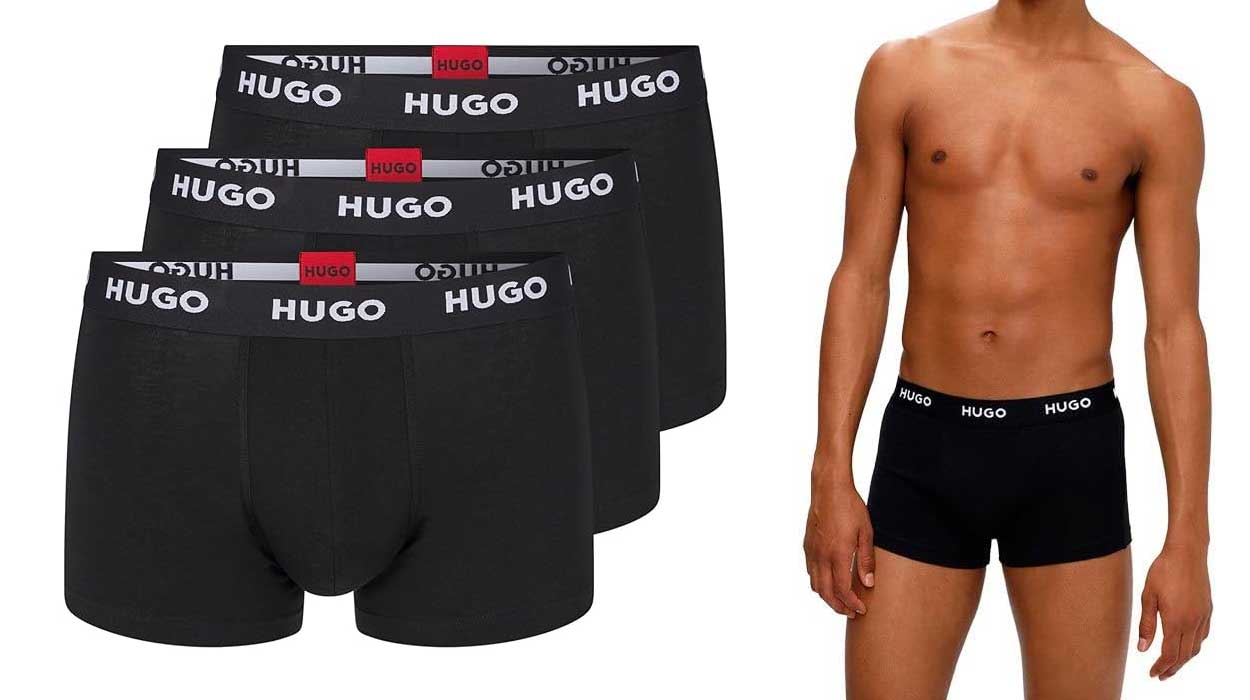 Chollo Pack x3 Boxers Hugo Trunk Triplet para hombre por sólo 20,36€ con cupón (-49%)