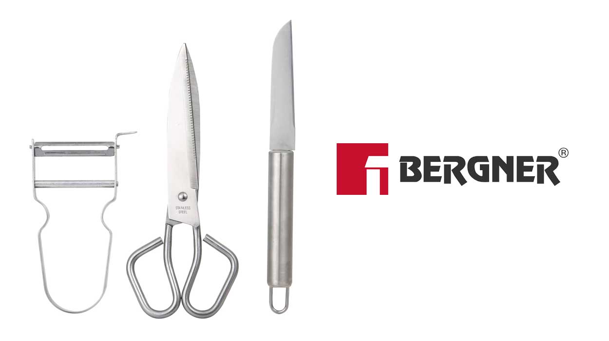 Chollo Juego de 3 utensilios de cocina de acero inoxidable Bergner por sólo 6,81€ (-38%)