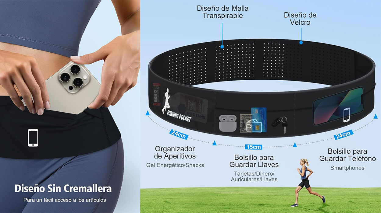 Chollo Riñonera de running ultrafina Mohard por sólo 7,90€ con cupón descuento (-40%)