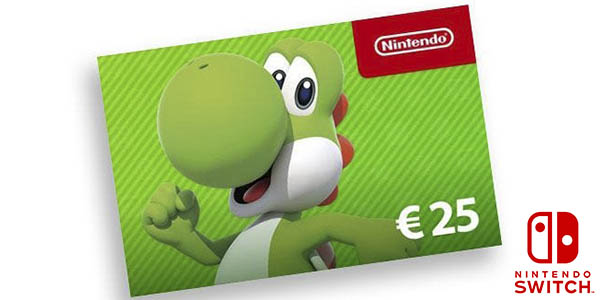 ATENCIÓN: Tarjeta 25€ de saldo para Nintendo eShop por solo 19,99€ (-20%) ¡Corre!