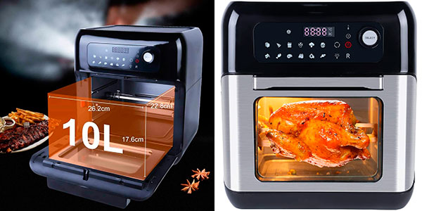 Chollo Horno freidora sin aceite Uten de 10 litros y 1.500 W por sólo 59,40€ con envío gratis (-50%)