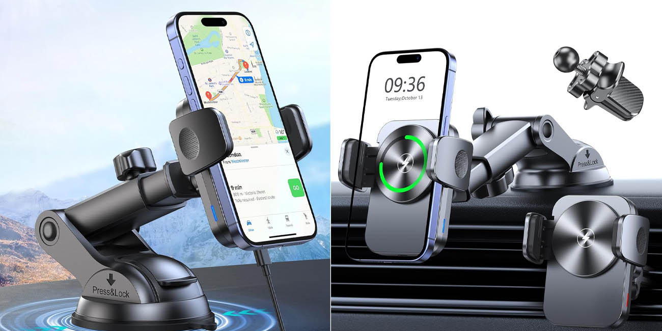 Chollo Soporte con cargador inalámbrico de smartphone Mohard para coche por sólo 17,91€ con cupón descuento (-40%)