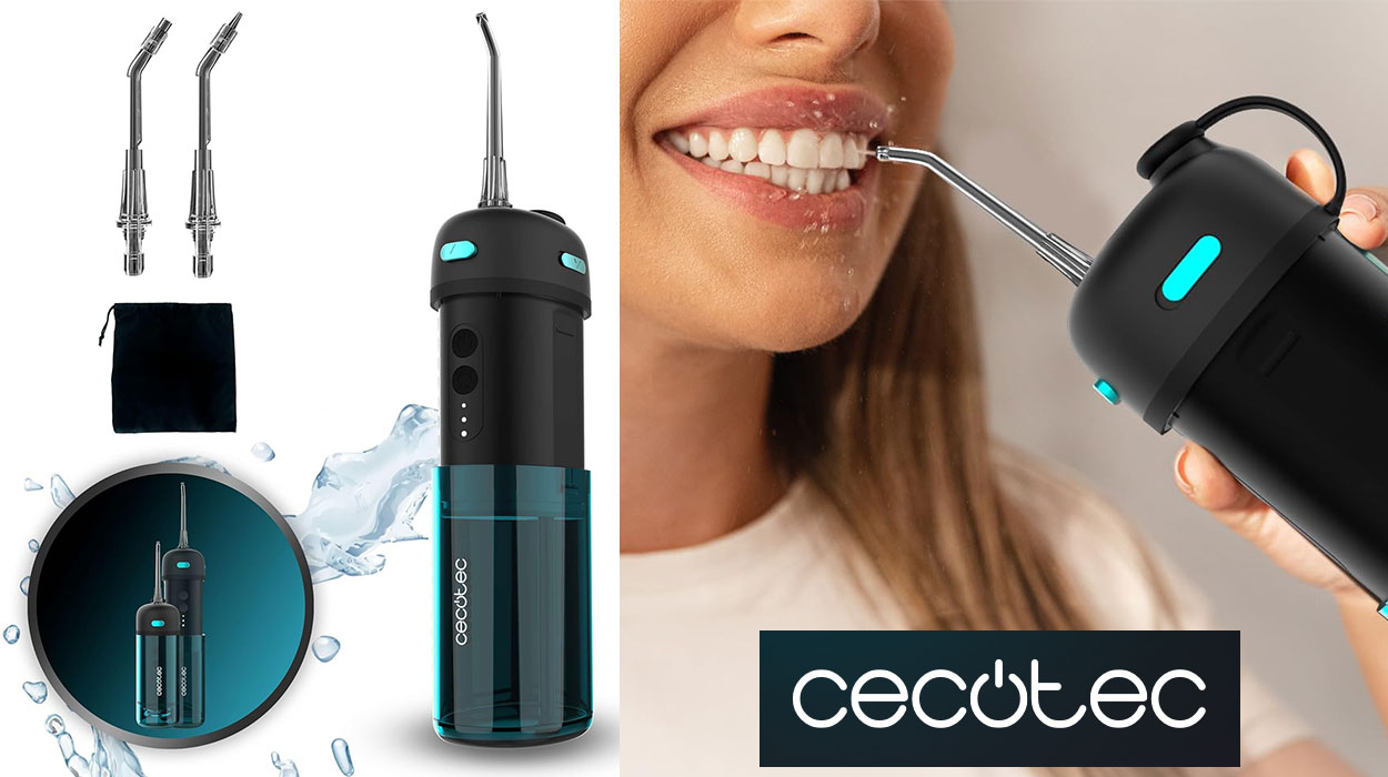 Chollo Irrigador dental Cecotec Toothcare Jet Splash con 2 boquillas por sólo 16,45€ (-31%)