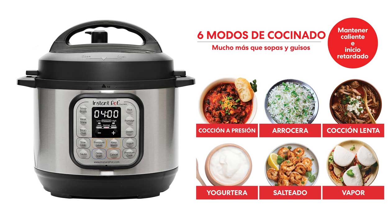 Chollo Olla a presión inteligente Instant Pot Duo 7 en 1 de 3 litros por sólo 71,99€ con envío gratis (-17%)