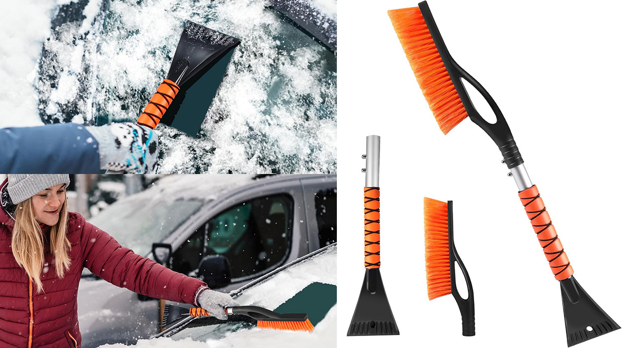 Chollo Rascador de hielo con cepillo para la nieve del coche por sólo 7,49€ (-50%)