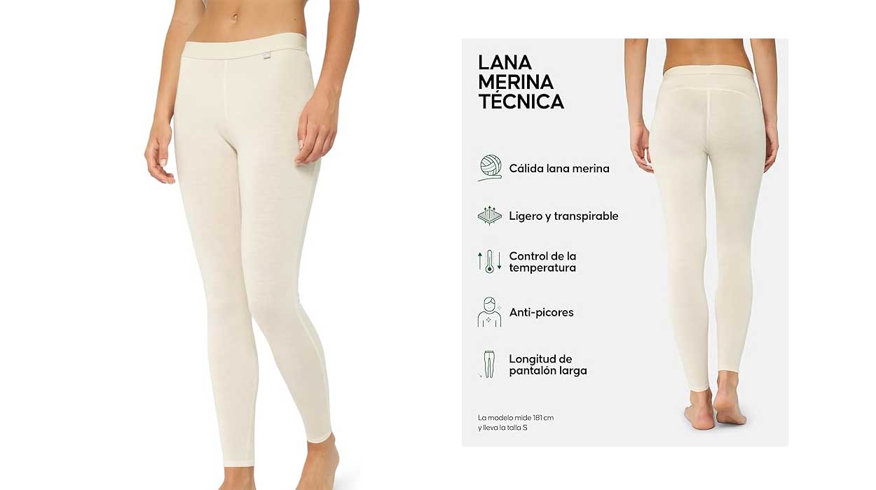 Chollo Leggins térmicos Danish Endurance de lana merino para mujer por sólo 34,95€ con envío gratis (-38%)