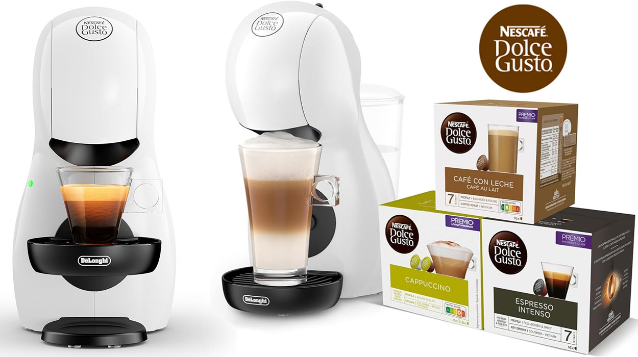 Chollo Cafetera Nescafé Dolce Gusto De’Longhi Piccolo XS + 48 cápsulas por sólo 49,99€ con envío gratis (-50%)