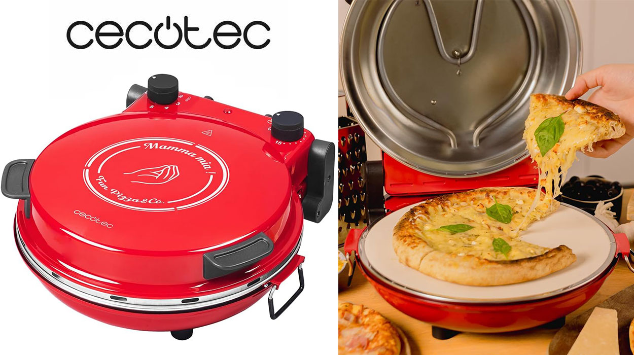 Chollo Horno grill eléctrico para pizzas Cecotec Fun Pizza&Co Mamma Mia por sólo 62,90€ con envío gratis