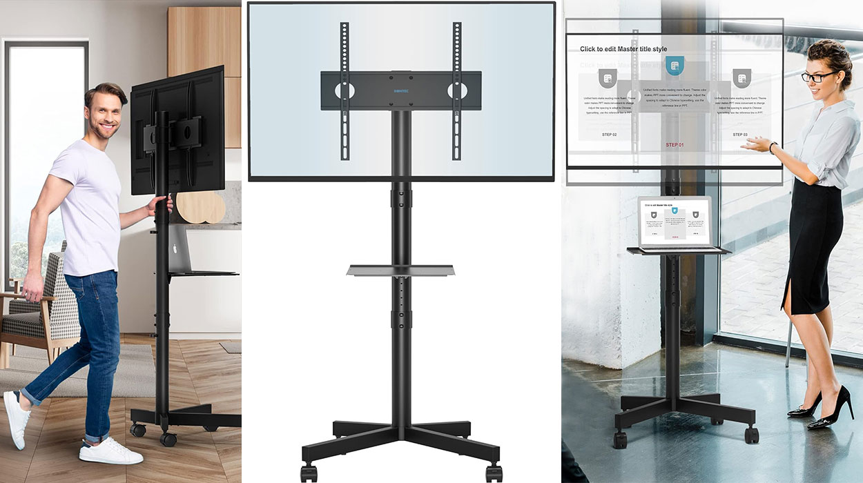 Chollo Soporte con ruedas Bontec para TV por sólo 49,99€ con envío gratis (-35%)