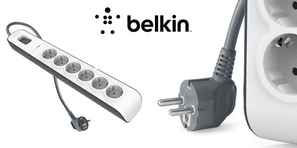 Chollo regleta Belkin de 6 tomas con protección contra sobretensiones por sólo 16,90€ (32% de descuento)