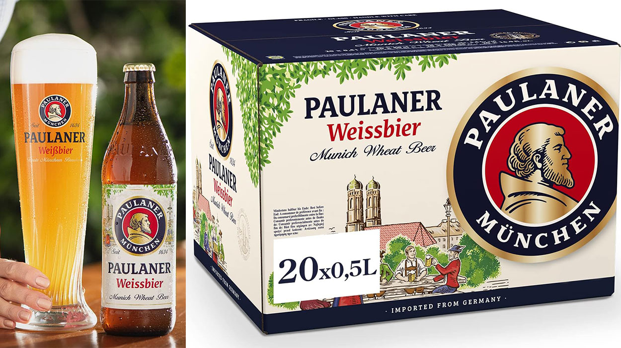 Chollo Pack x20 Cerveza de trigo Paulaner de 50 cl por sólo 29€ y envío gratis con cupón descuento ¡1,45€ cada una!