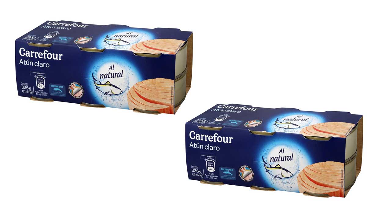 Chollo Pack x12 latas Atún Claro al Natural Carrefour por sólo 5,68€ con -50% en 2ª unidad ¡0,47€ la lata!