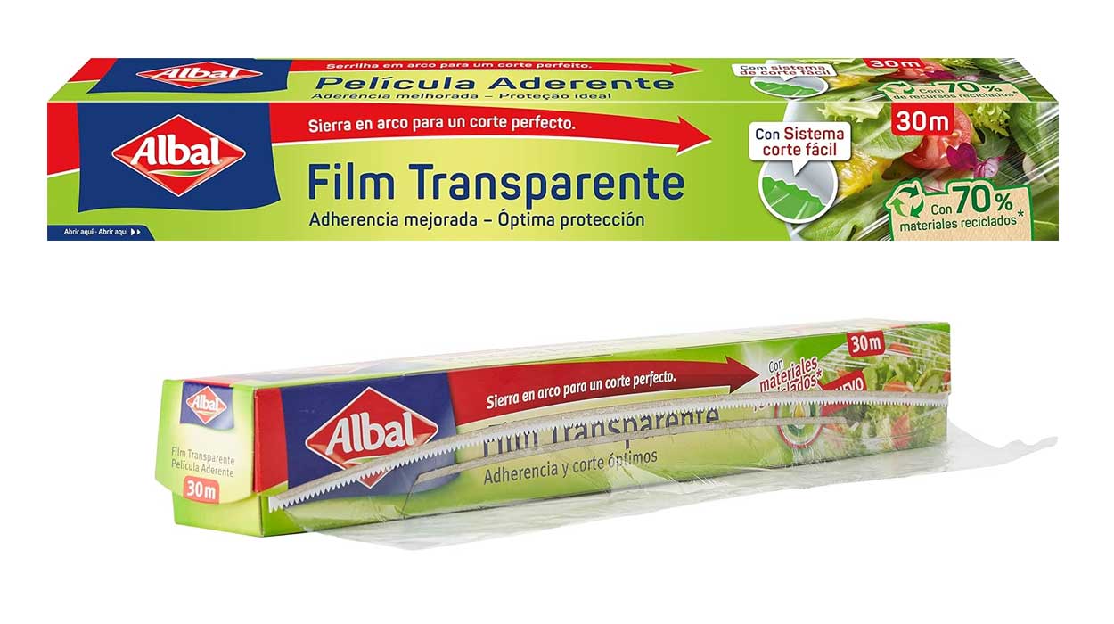 Chollo Pack x2 Papel film transparente Albal de 30 metros por sólo 3,68€ con -50% en 2ª unidad ¡1,84€ cada uno!