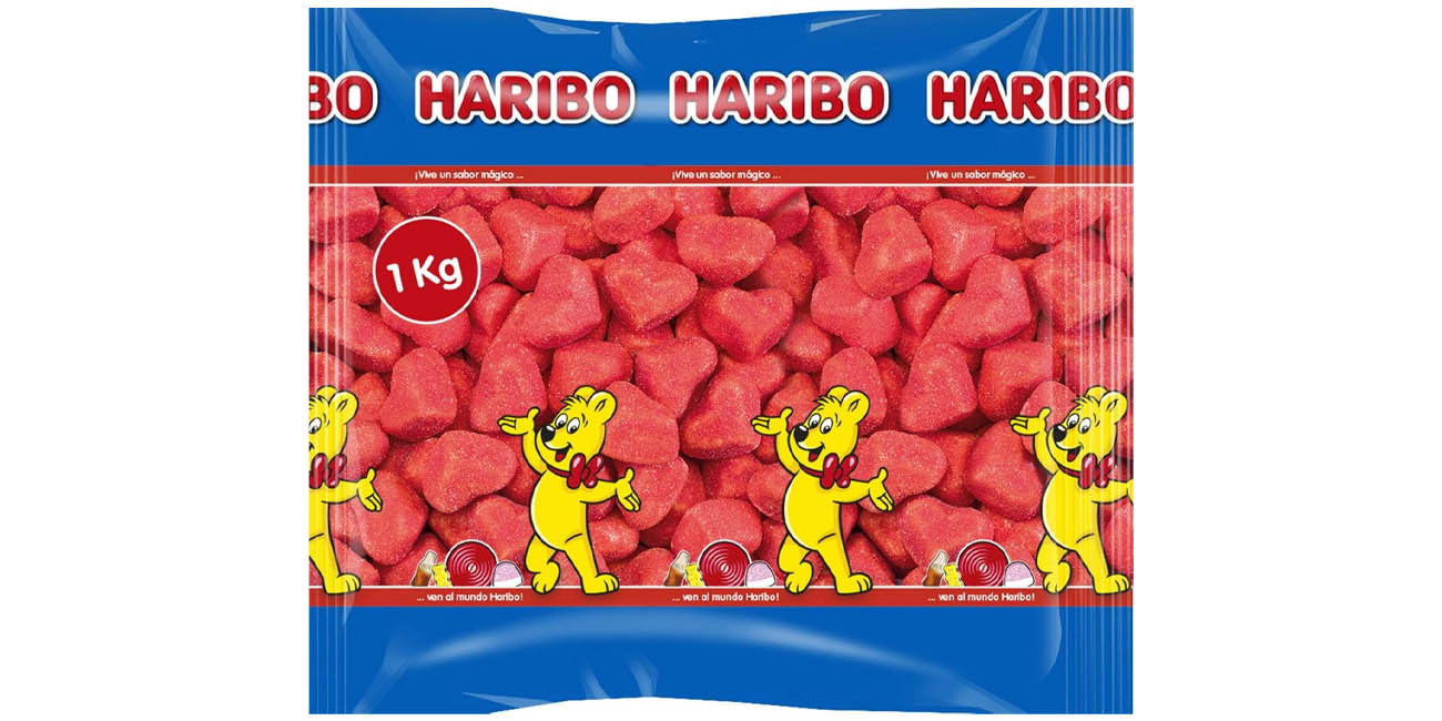 Chollo Pack 4x Bolsa caramelos blandos Haribo suave corazón de 1 kilo por sólo 11,68€ (-46%)