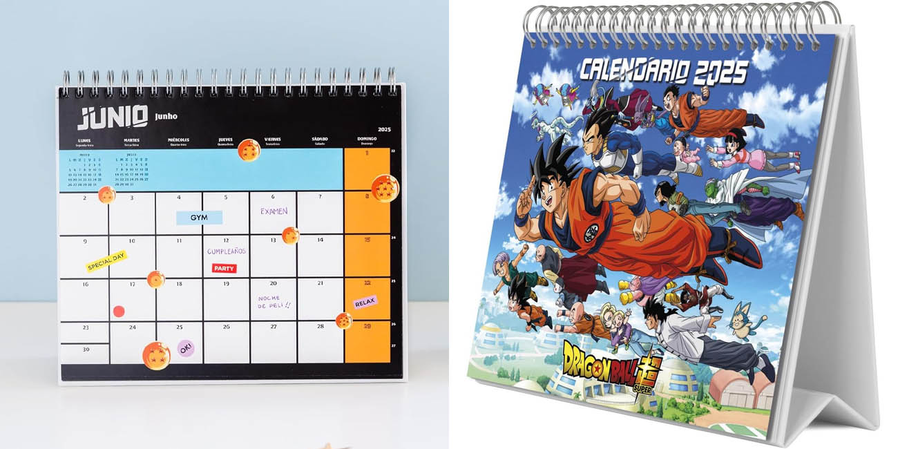 Chollo Calendario de escritorio Dragon Ball 2025 por sólo 7,79€ (35% de descuento)