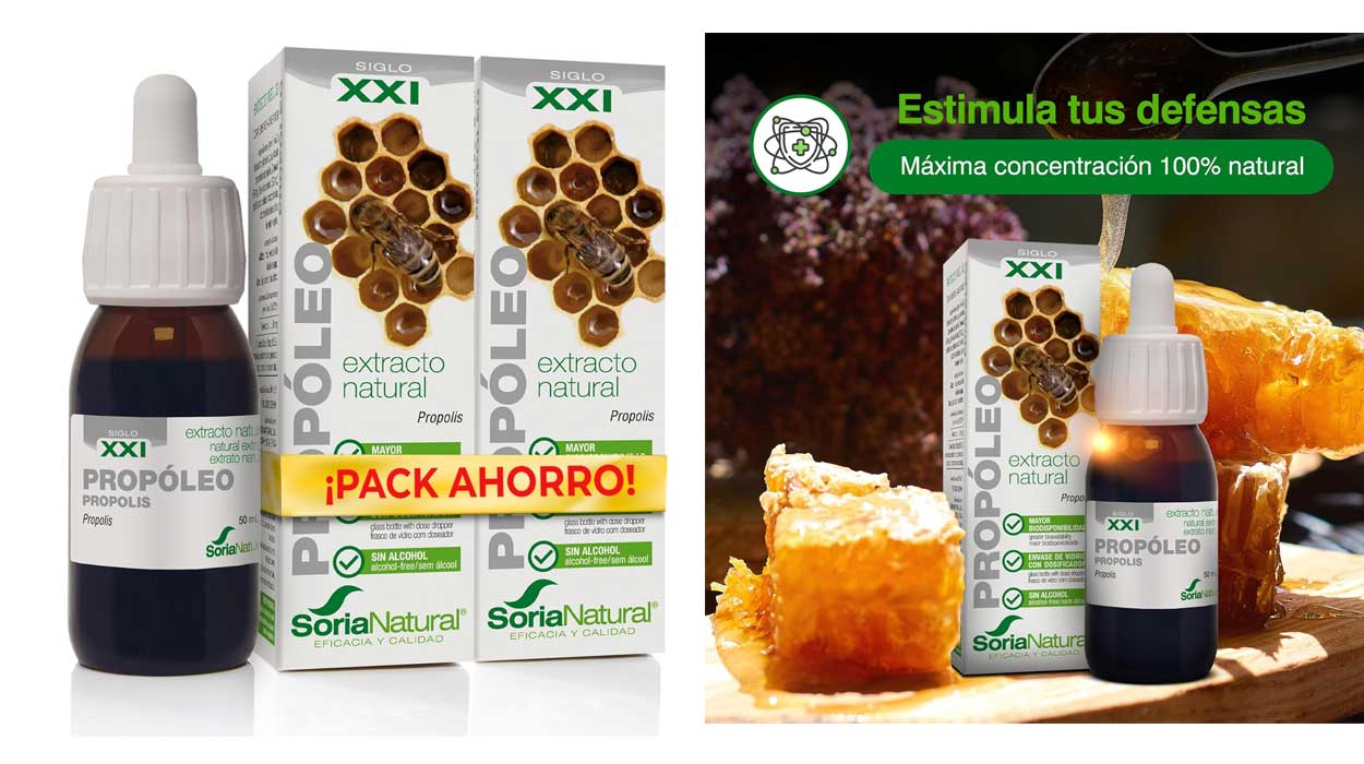 Chollo Pack x2 suplemento Propóleo Soria Natural de 50 ml por sólo 19,37€ (-10%)