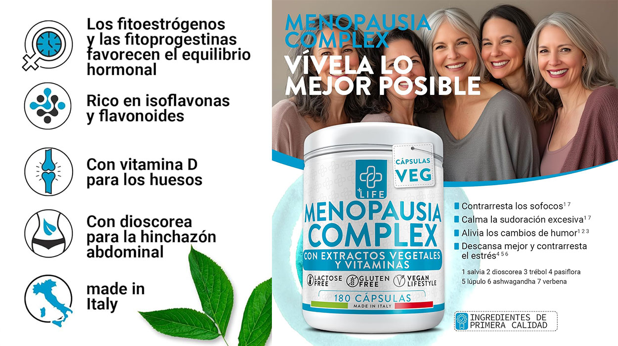 Chollo Menopausia Complex +LIFE de 180 cápsulas por sólo 16,90€ (-15%)