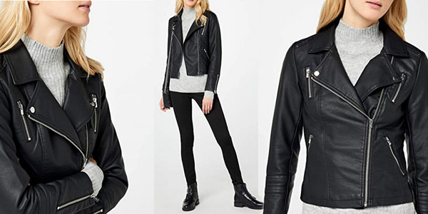 Chollo Chaqueta Only Faux Leather Biker para mujer por sólo 25,66€ con cupón (49%)