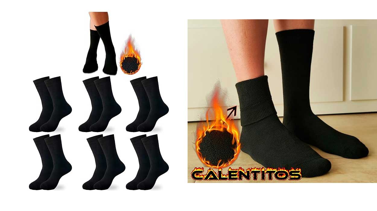 Pies calentitos todo el invierno con este pack de 6 pares de calcetines térmicos para mujer a un precio TOP