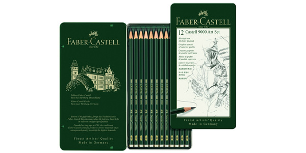 Chollo Set de 12 lápices Faber Castell 9000 para dibujo artístico por sólo 3,59€ (72% de descuento)