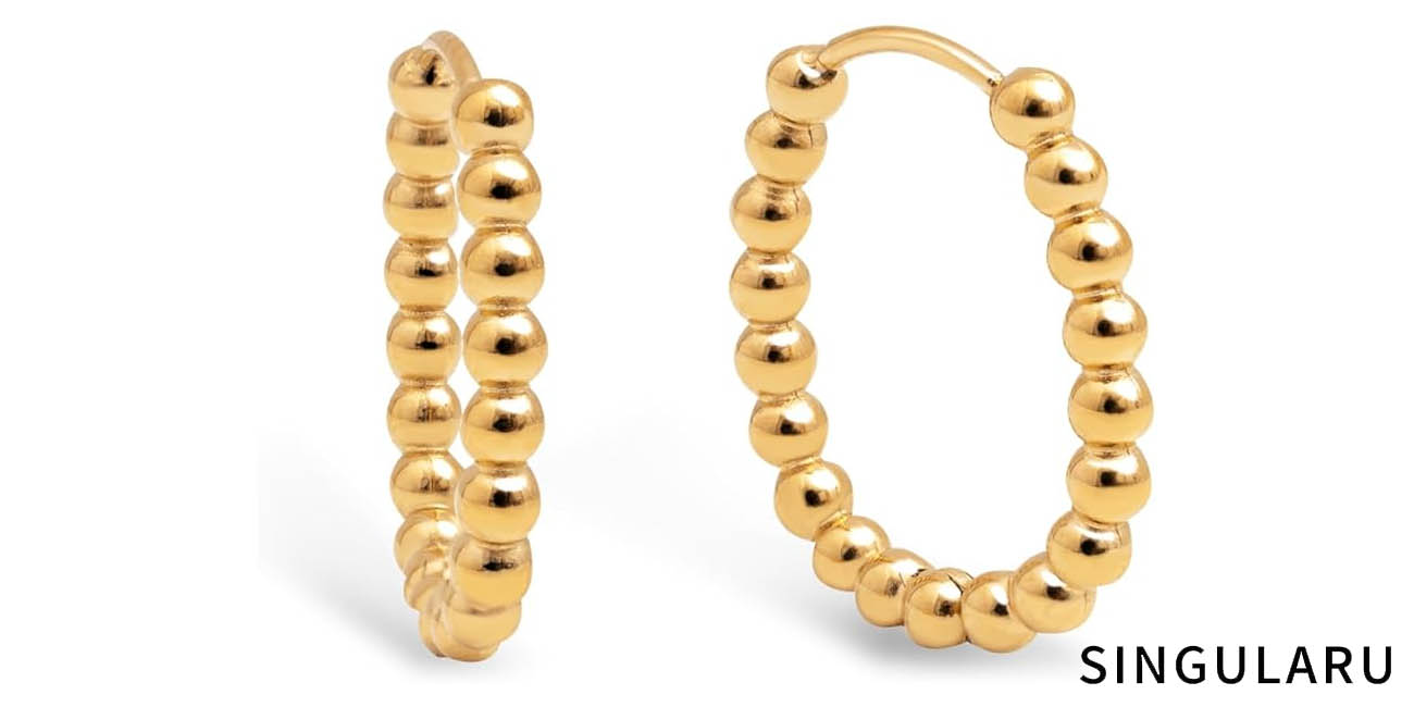 Chollo Pendientes Singularu Dana Dots de acero con baño de oro 18K por sólo 7,99€ (-50%)