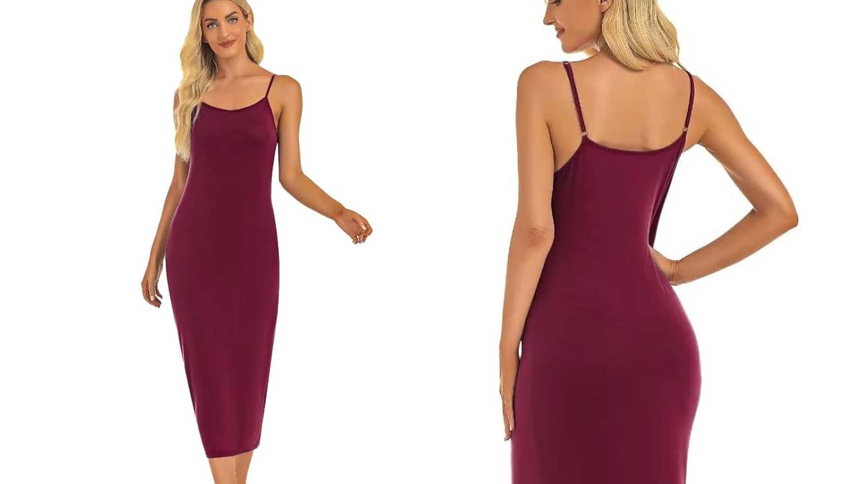 Este vestido largo es perfecto para usar como camisón o como prenda interior y hoy puedes comprarlo a un precio arrollador