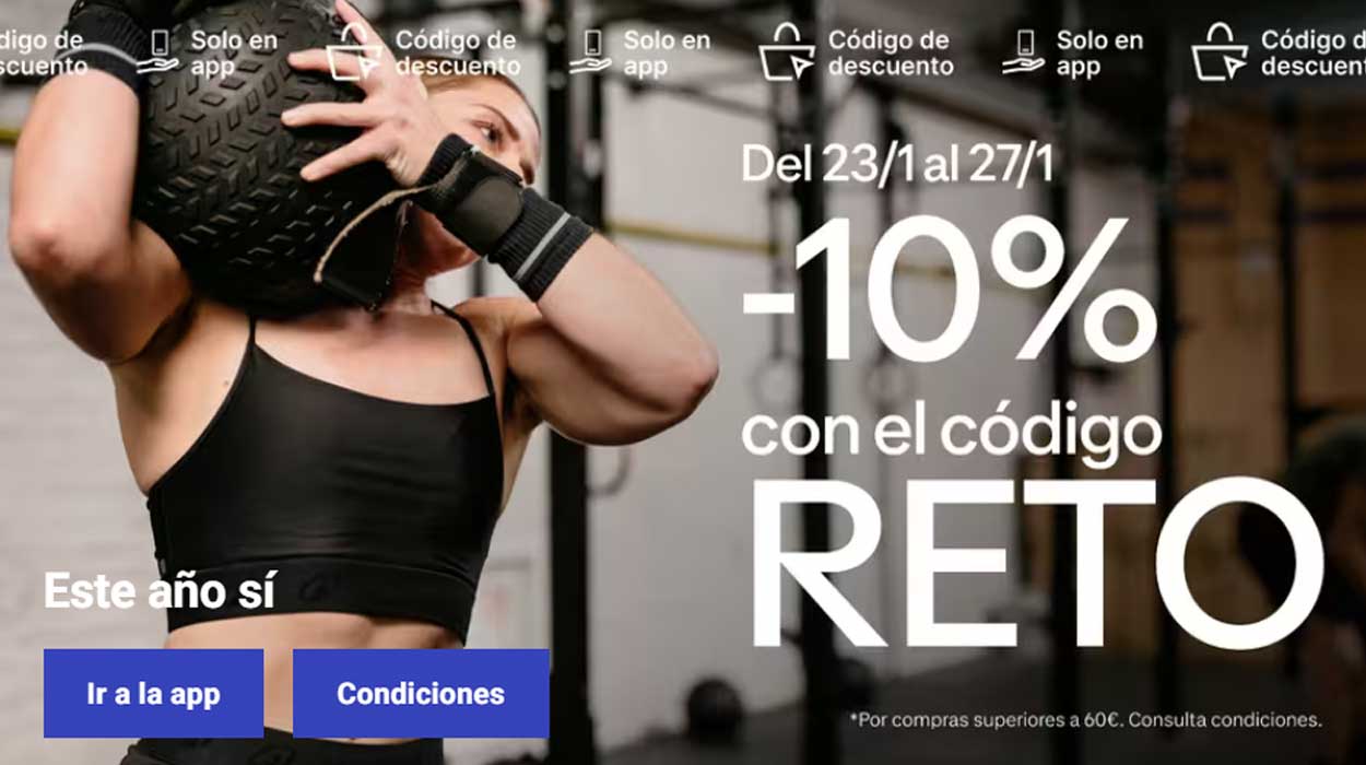 10% descuento en DECATHLON desde la APP con este código promocional