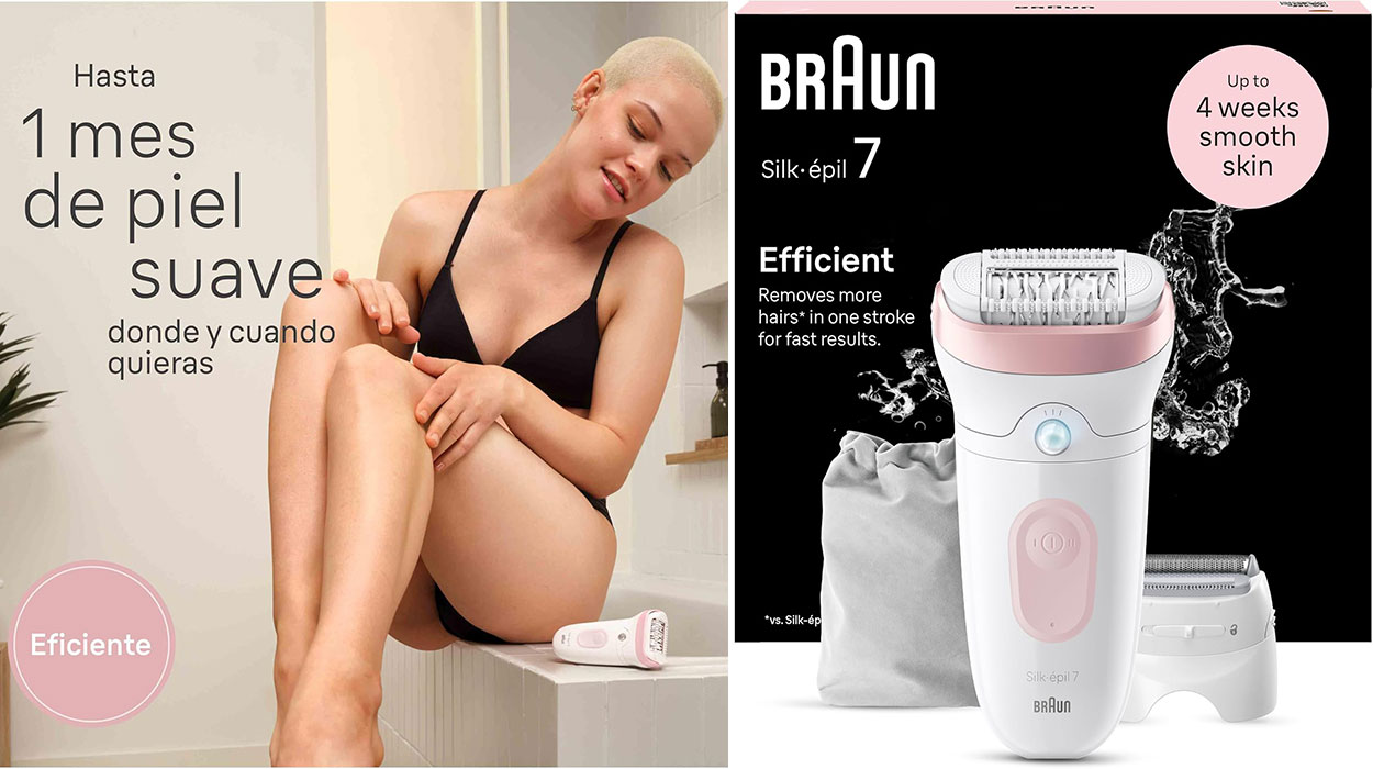 Chollo Depiladora eléctrica Braun Silk-épil 7 por sólo 74,98€ con envío gratis (-38%)