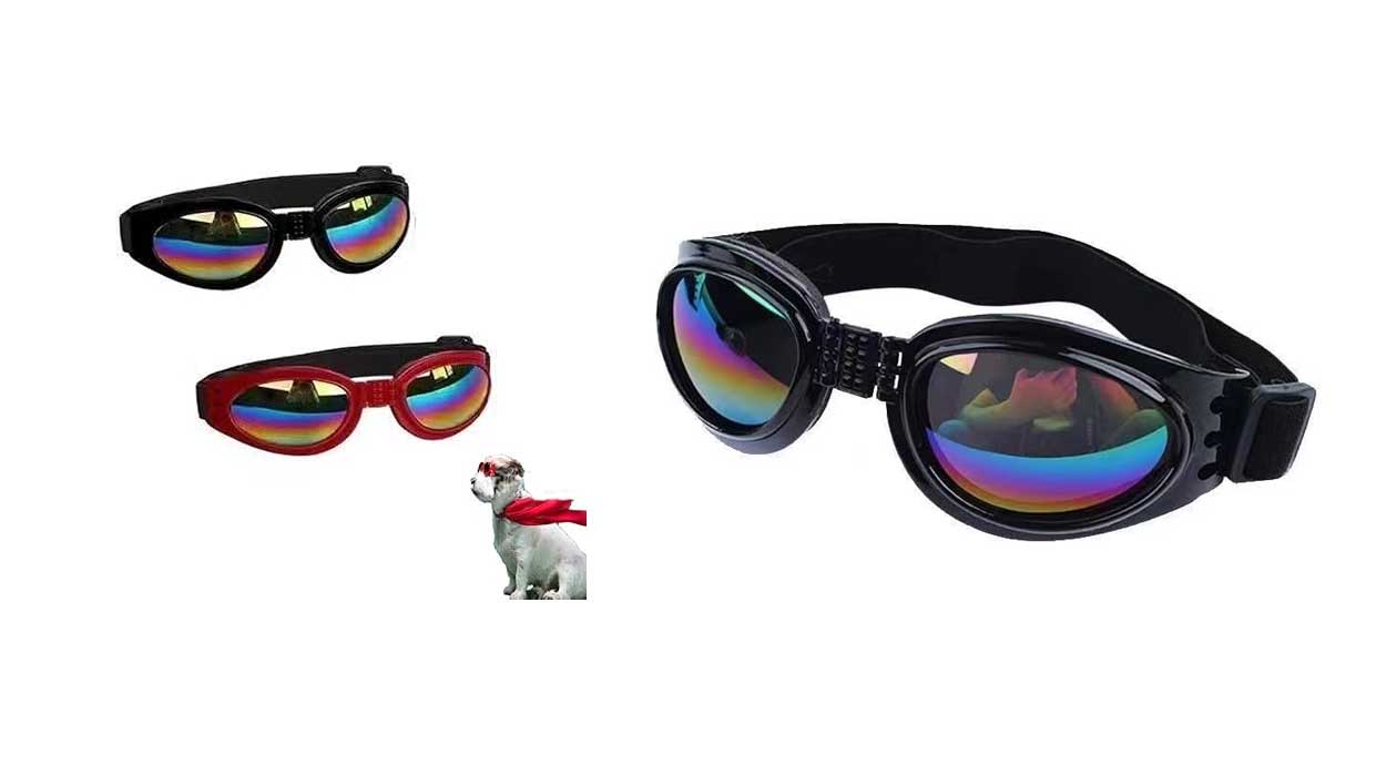 Chollo Pack de 2 gafas de sol con protección UV para perros por sólo 11,43€