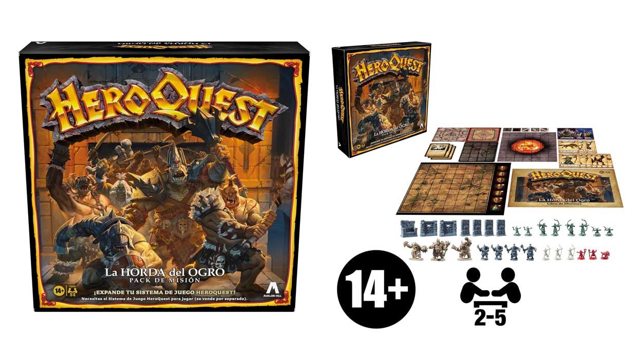 Chollo Expansión HeroQuest Pack de misión La Horda del Ogro por sólo 39,99€ con envío gratis (-11%)